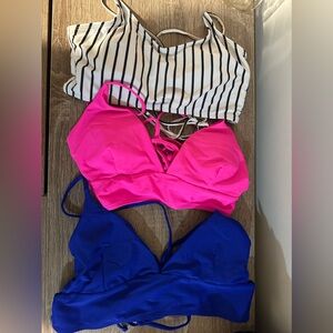 3 large swim tops